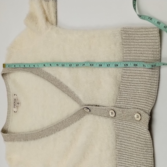 DECREE Cream/Gold Fleck Cardigan Soft Sweater Size XL - Picture 8 of 10
